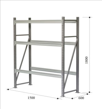 Стеллажная система Steller 1800х1500х600мм Стеллажная система Steller 1800х1500х600мм