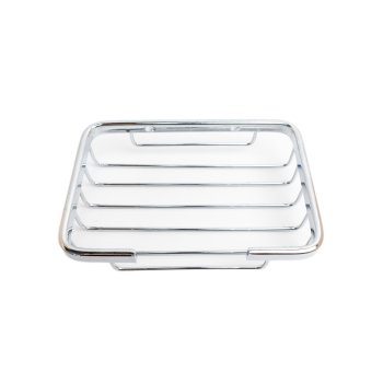 Мыльница сетка металл цвет хром настольная