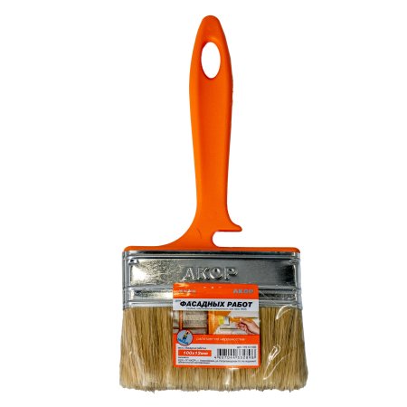 Кисть флейцевая Акор 100х 12мм для фасада натуральная щетина