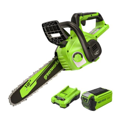 Электропила цепная аккумуляторная Greenworks G40CS30IIK4  30 см