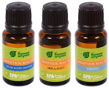 Эфирное масло  Банные штучки Пихта/Можжевельник/Эвкалипт 3 шт, 15 мл