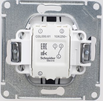 Переключатель встраиваемый Schneider Electric Glossa 1 кл. шоколад, арт. GSL000861