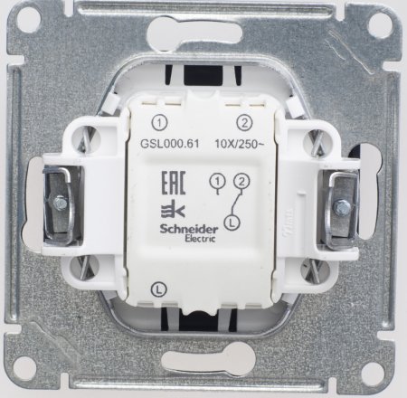 Переключатель встраиваемый Schneider Electric Glossa 1 кл. шоколад, арт. GSL000861