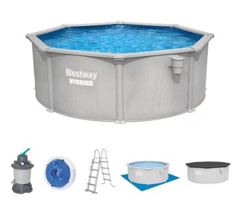 Бассейн стальной Bestway Hydrium 360х360х120см 10990л