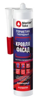 Герметик для кровли MasterTeks ProfiMaster гибридный коричневый 290 мл