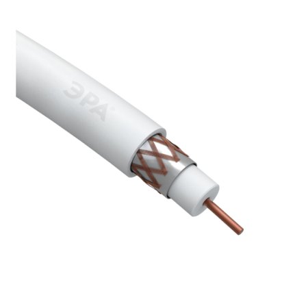 Кабель коаксиальный RG6 75 Ом б-100м белый (для внутр.установки) Эра арт.Б0044603