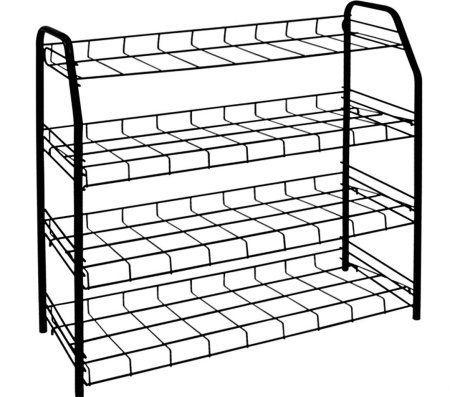 Этажерка для обуви 4-х ярусная 70х 66х 66см цвет черный