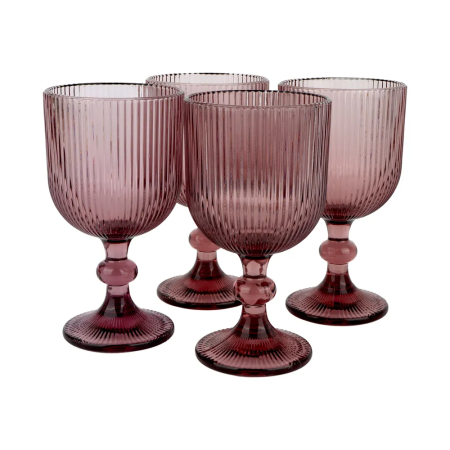 Набор бокалов для вина Purple цвет розовый 370мл 4шт