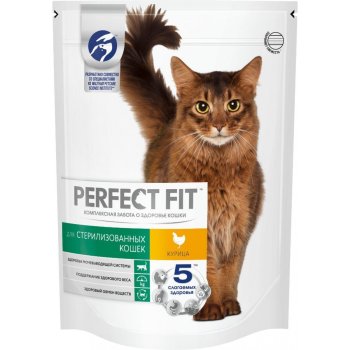 Корм сухой для стерилизованных кошек Perfect Fit Курица   курица 650г