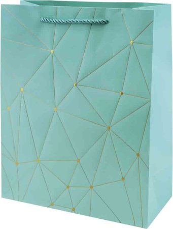 Пакет подарочный  32х26х12см мятный