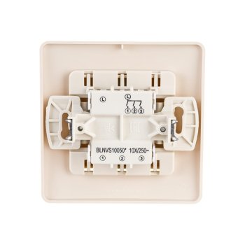 Выключатель встраиваемый Schneider Electric Blanca 3 кл. бежeвый, без подсветки, арт. BLNVS100507