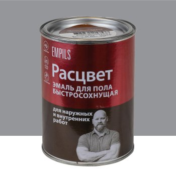 Эмаль Эмпилс Расцвет для полов серая 0,9 кг глянцевая