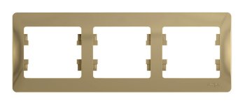 Рамка Schneider Electric Glossa 3 поста, цвет титан, арт. GSL000403