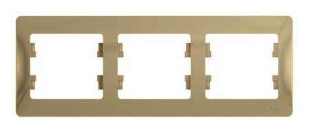 Рамка Schneider Electric Glossa 3 поста, цвет титан, арт. GSL000403