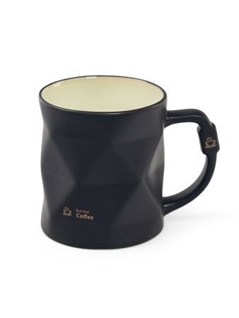 Кружка BLACK&WHITE, 380 мл, фарфор цвет черный