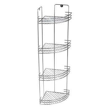 Полка для ванной угловая цвет хром