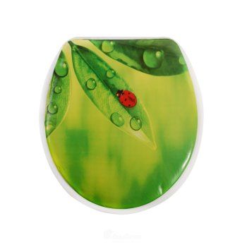 Сиденье для унитаза Божья коровка ПВХ цвет зеленый