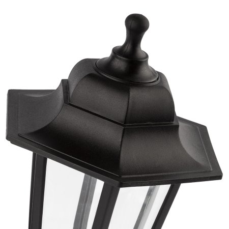 Светильник садово-парковый настенный ЭРА НБУ 06 "Леда 1" черный E27 1х60Вт