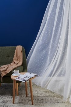 Штора тюлевая вуаль Legrand Спот 300х260см белая