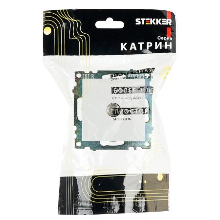 Розетка TV одиночная встраиваемая STEKKER Катрин цвет белый, арт. GLS00-7108-01