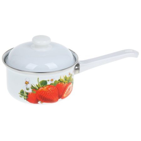 Кастрюля-ковш Сочная клубника 0,6л эмалированная сталь