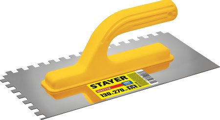 Гладилка зубчатая 270х130 мм сталь 8х8мм