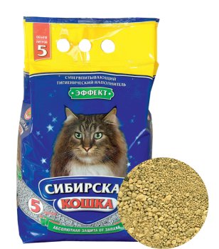 Наполнитель минеральный Сибирская кошка Эффект 5л