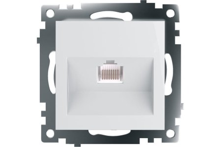 Розетка RJ45 категория 5е одноместная встраиваемая STEKKER Катрин цвет белый, арт. GLS00-7107-01