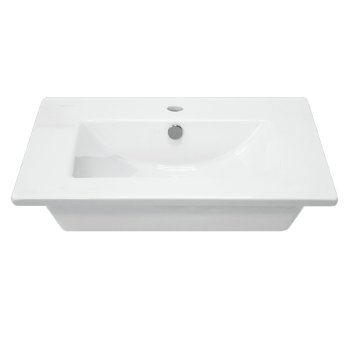 Раковина Sanita Luxe Quadro фарфор прямоугольная цвет белый