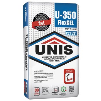 Клей для керамогранита U350 FlexGEL Юнис 25 кг