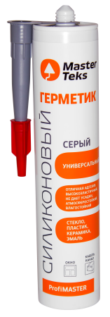 Герметик универсальный MasterTeks ProfiMaster силиконовый серый 290 мл