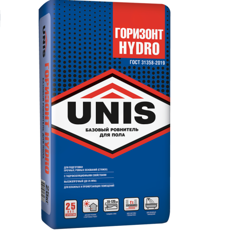 Ровнитель для пола Горизонт HYDRO Юнис 25 кг