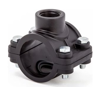 Седло с отводом и креплением 63мм 1"