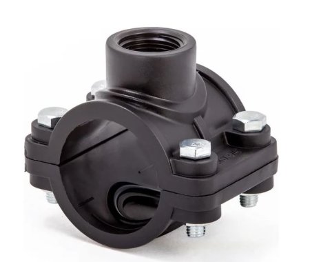 Седло с отводом и креплением 63мм 1"