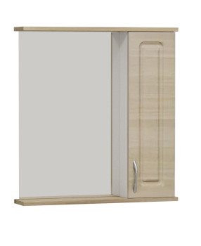 Шкаф-зеркало подвесной Классик 70х65х13см светлая лиственница