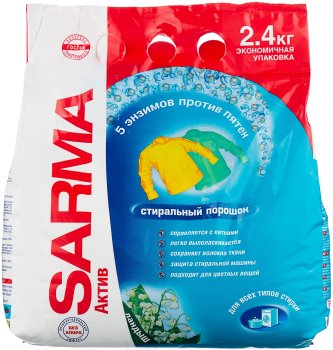 Стиральный порошок Sarma Ландыш для всех типов стирки 2,4кг для цветного белья