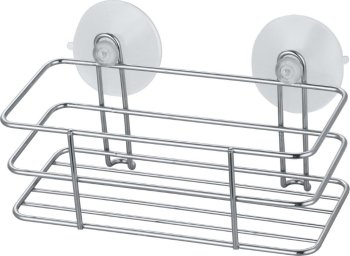 Полка для ванной 1 ярусная прямоугольная ELINE цвет хром