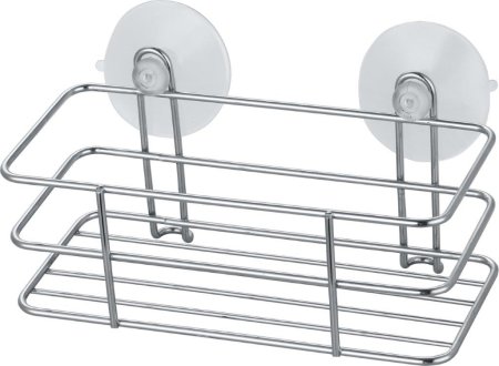 Полка для ванной 1 ярусная прямоугольная ELINE цвет хром