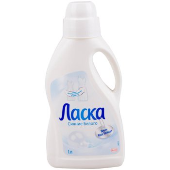 Гель для стирки белья Ласка Сияние белого 1л для белого белья для всех типов стирки