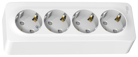 Розетка силовая четырехместная накладная Schneider Electric Blanca без заземления, цвет белый, арт. BLNRA000411