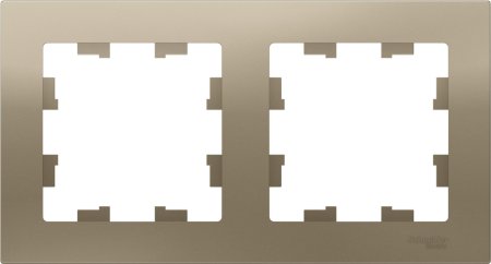 Рамка Schneider Electric AtlasDesign 2 поста, цвет шампань, арт. ATN000502