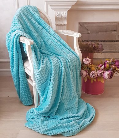 Плед Текстильторг Шашечка 200см микрофибра евро