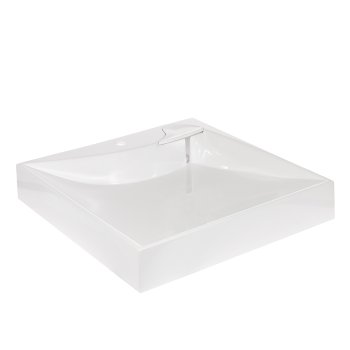 Раковина Marko Твистер литьевой мрамор 600мм квадратная цвет белый