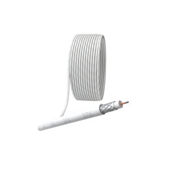 Кабель коаксиальный RG6 75 Ом б-100м белый (для внутр.установки) Эра арт.Б0044596