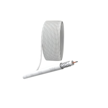 Кабель коаксиальный RG6 75 Ом б-100м белый (для внутр.установки) Эра арт.Б0044596