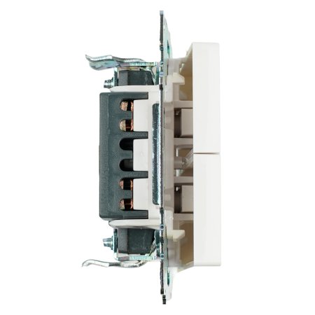 Выключатель встраиваемый STEKKER Катрин 1 кл. белый, без подсветки, арт. GLS10-7103-01