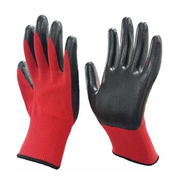 Перчатки нейлон с латексным обливом черный