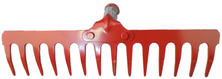 Грабли прямые без черенка Дед Банзай  углеродистая сталь толщина 3,0 мм 14 зубьев