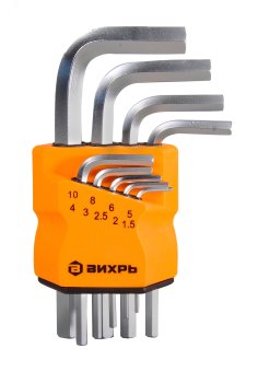 Набор ключей имбусовых Вихрь H1,5xH10мм 9шт