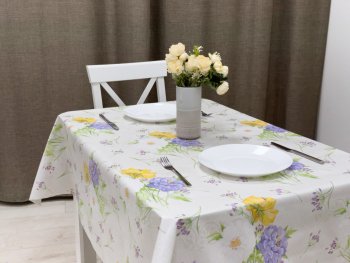 Клеенка ПВХ Future Летний букет мультиколор/белый фон 1,4х20м